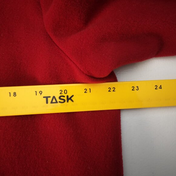 Hechter Ladies Size 14 Red Lined Wool/Cashmere Blend Button Front Pea Coat - Picture 7 of 9